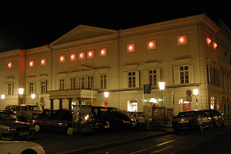 light installation at Schauspielhaus Graz