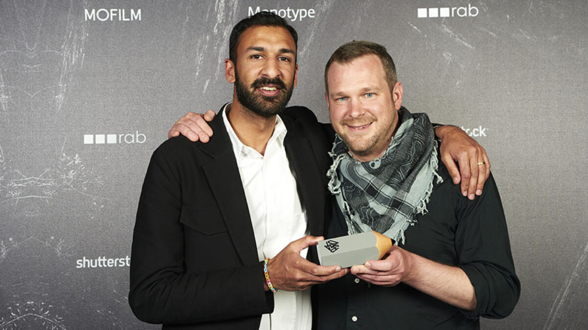 Asif Khan and Mathis Meyer holding D&AD award