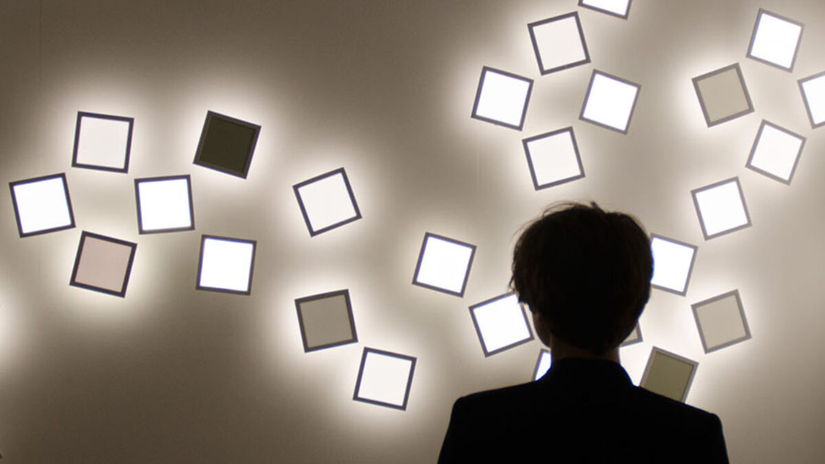 interactive light installation with OLED
