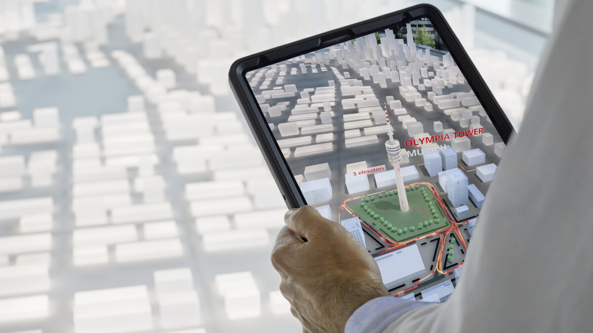 Schindler CityModel Tablet Ansicht Augmented Reality Model